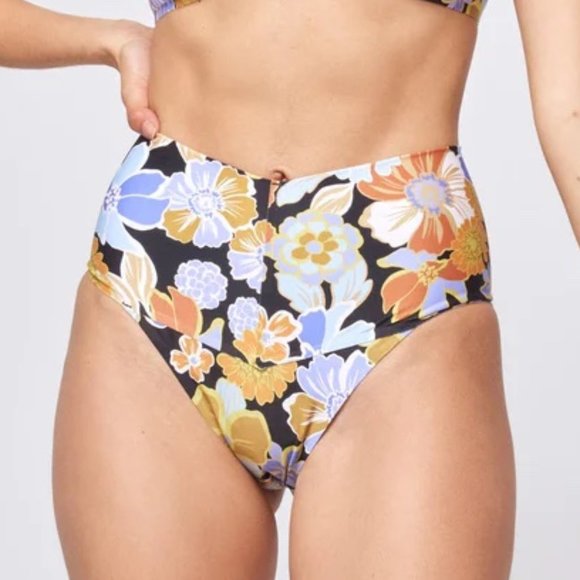 NWT | l*space REVOLVE Sugar Spice Floral Ry Classic High Waisted Swim‎ Bottom S - Picture 1 of 7